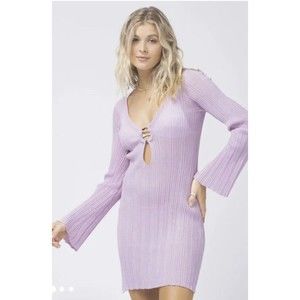 L*Space Lavender Knit Swim Coverup